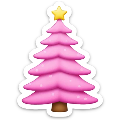Pink Christmas tree  sticker