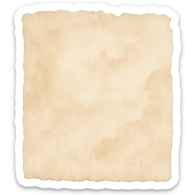 faded beige torn notebook paper scrap, watercolor texture, transparent background, no face, no hands, no legs, no characters sticker