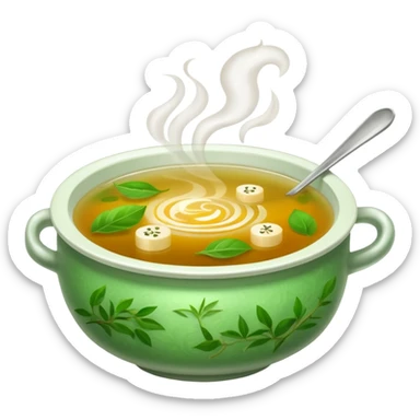Broth, green tea. sticker