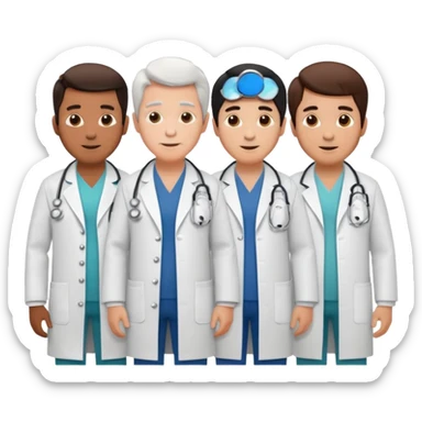 5 doctor staff all men make the differ in age sticker