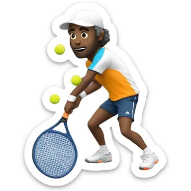 Padel player sticker