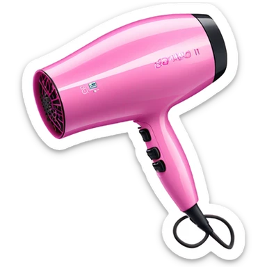 aesthetic pink hair dryer sticker