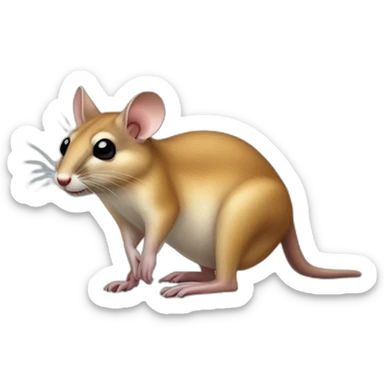 realistic full body kangaroo rat sticker