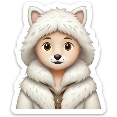 Ein Re das in einem Wald ist und es Schneit sticker