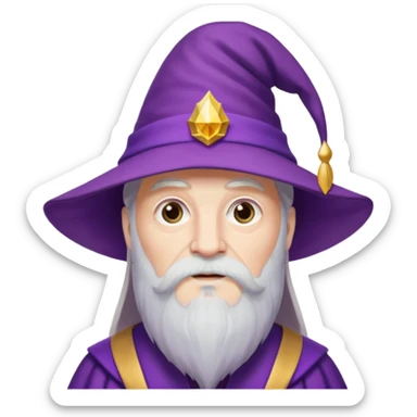 dumbledore wear purple magic hat sticker