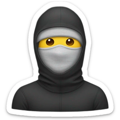 man with a balaclava sticker