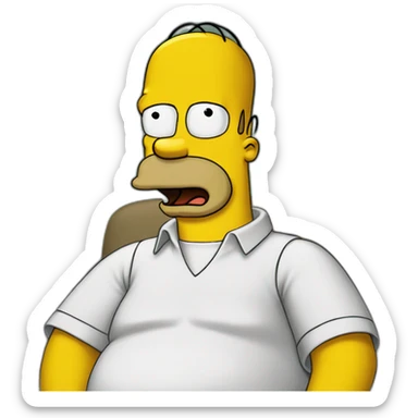 homer simpson drool sticker