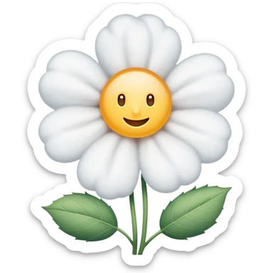 A flower of cotton sticker