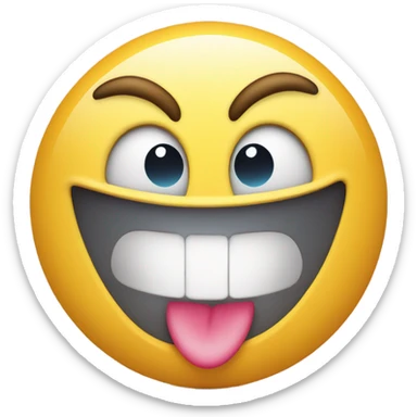 screaming smiley  in love sticker