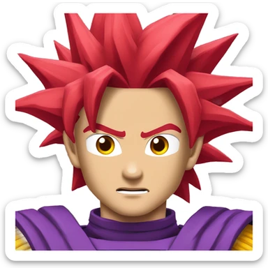 Trunks super saiyan god in red sticker