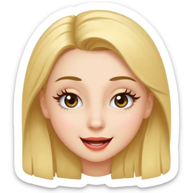 Girl being a flirt  sticker