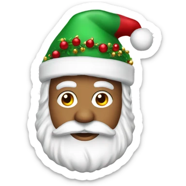 Classic tacky Christmas decor and Santa  sticker