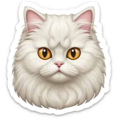 persian cat, half body sticker