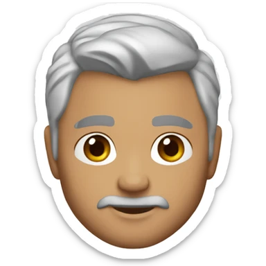 memoji of silver fox, the rock, v neck t shirt sticker
