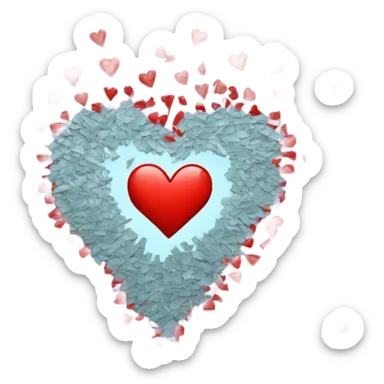 heart shattered into a million pieces  sticker
