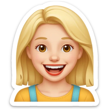 funny laughing girl sticker