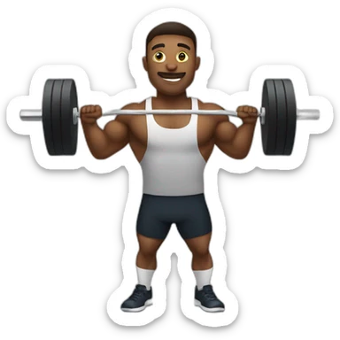 man weightlifter sticker
