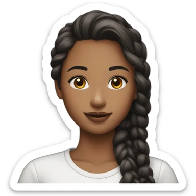 A beautiful girl who has an iPhone 15 Promax sticker