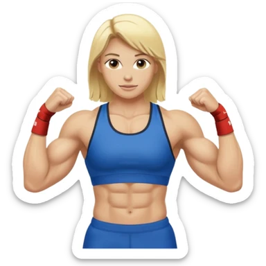 blonde athlete sticker