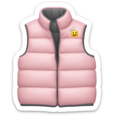 Light pink puffer vest sticker