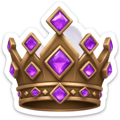Bronze Crown with some purple diamonds sticker