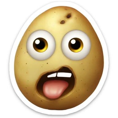 a shocked potato sticker