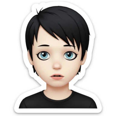 emo boy with lip piercing in sticker