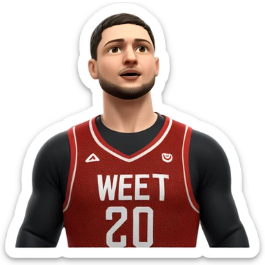 bearded boy in sportswear sticker