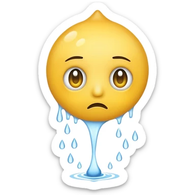 sad emoji eyes watering  sticker