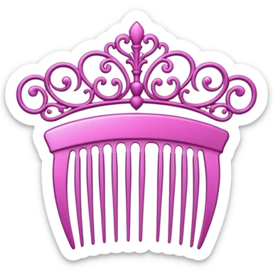 pink royal comb sticker