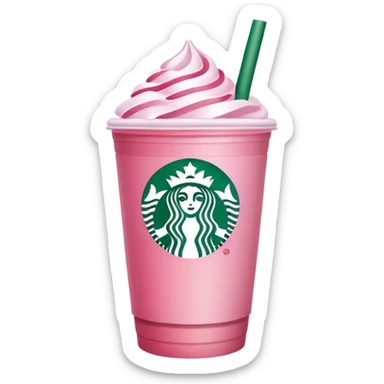 Pink Starbucks drink  sticker