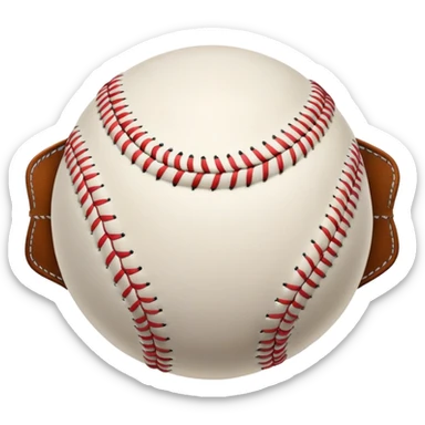 Cinematic Realistic image of a classic baseball, rendered with detailed stitching and textured leather, set against a nostalgic ballpark backdrop with soft, golden lighting that evokes Americana sticker