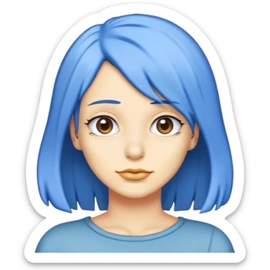 blue hair weoman Simpson sticker