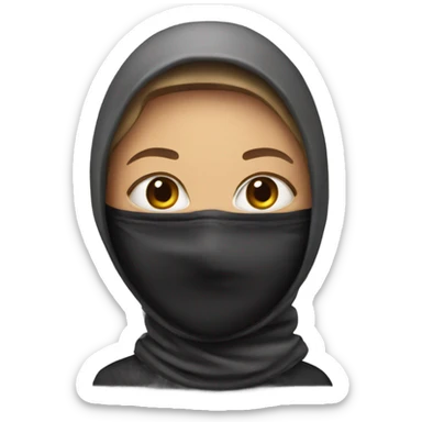 Girl with balaclava on  sticker