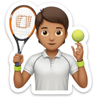 leon playing tennis sticker