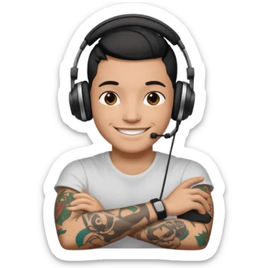 headphone and tattıes sticker