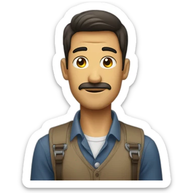 Homme qui tend son bras droit devant lui sticker