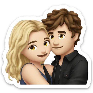 Emoji Chloe grace moretz hugging elrubiusomg sticker