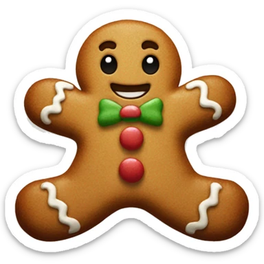 gingerbread man sticker