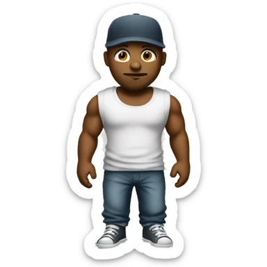 gangster with baggy clothes sticker