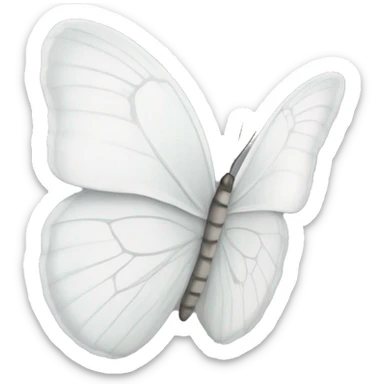 A white butterfly like the original butterfly emoji sticker