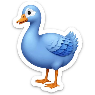Blue silly Goose  sticker