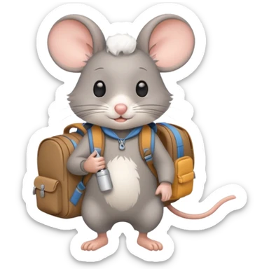 sweet mice with backpack sticker