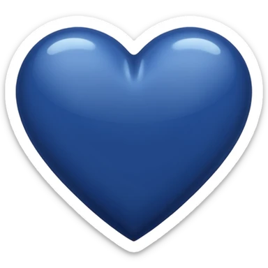 Navy heart sticker
