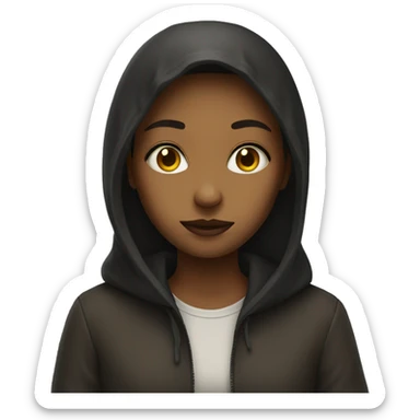 mysterious girl sticker