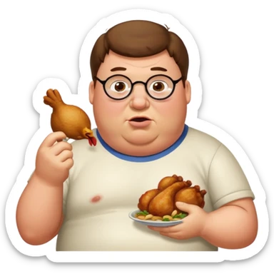 can you do  Peter Griffin stand and eat chicken thighs sticker