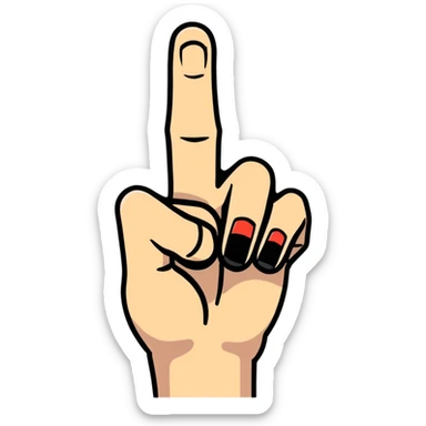 Flipping off  sticker