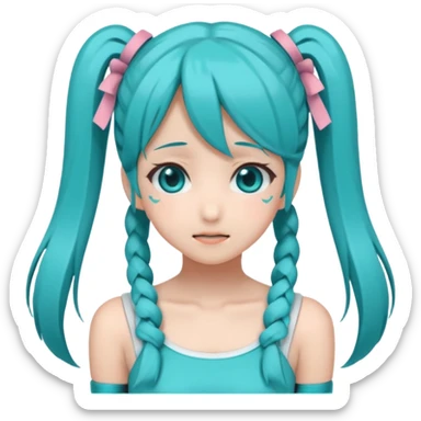 Hatsune Miku  embarrassed twintail sticker