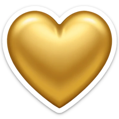 coração dourado sticker