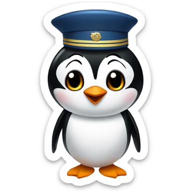 Stewardess penguin sticker